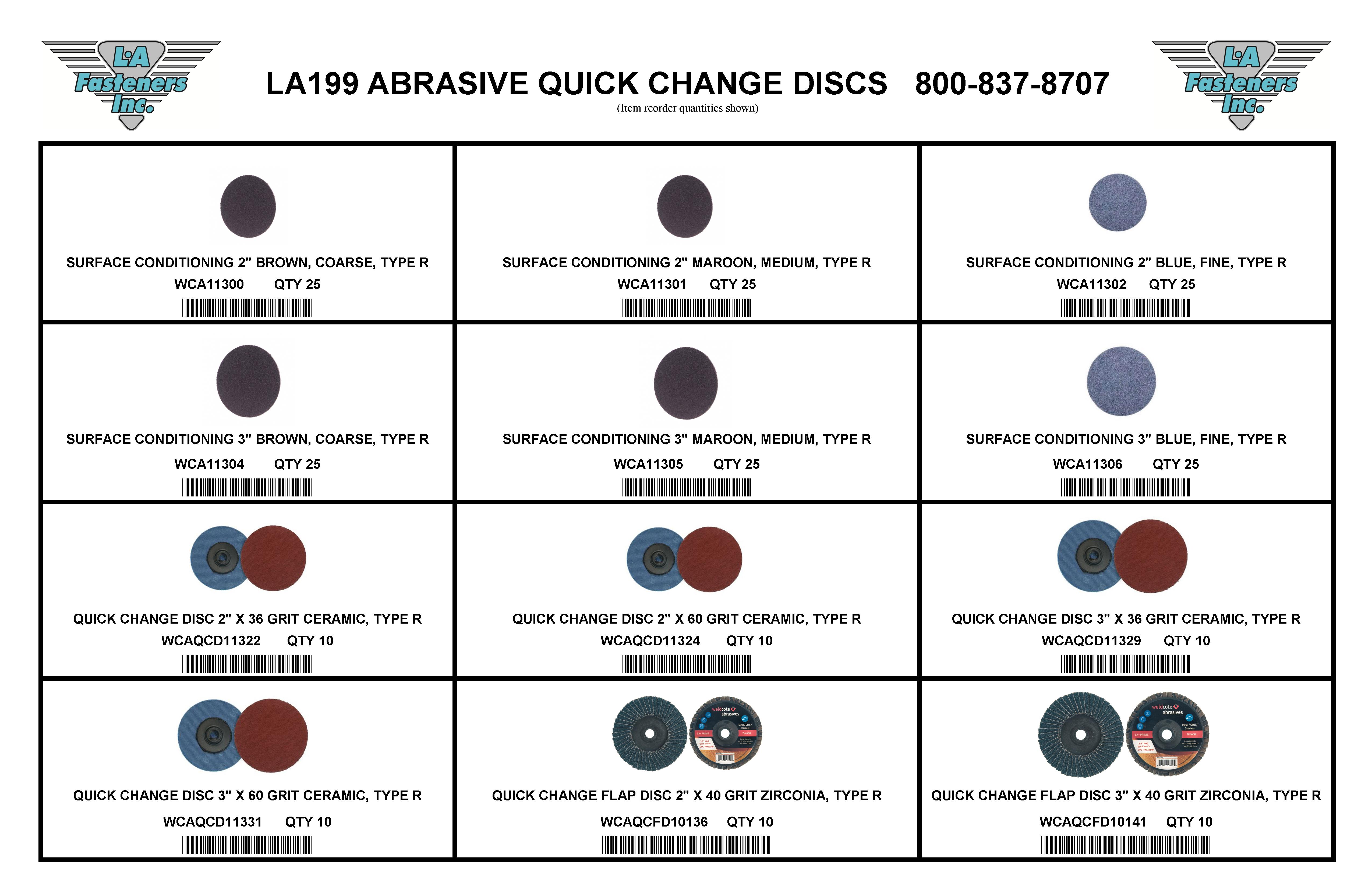 ASSORTMENTS-ABRASIVE QUICK CHANGE DISCS TYPE R